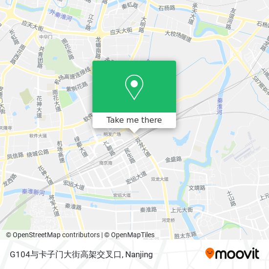 G104与卡子门大街高架交叉口 map