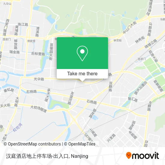 汉庭酒店地上停车场-出入口 map