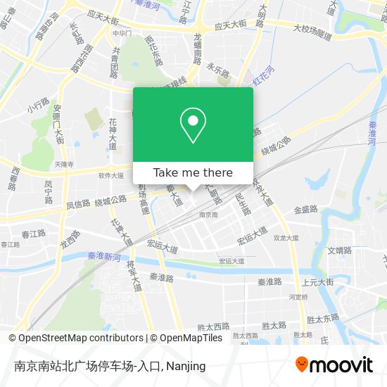南京南站北广场停车场-入口 map