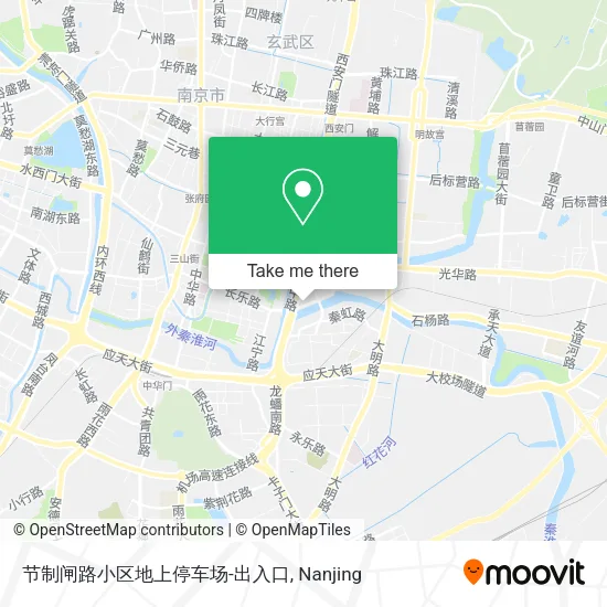 节制闸路小区地上停车场-出入口 map