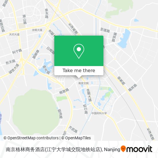 南京格林商务酒店(江宁大学城交院地铁站店) map