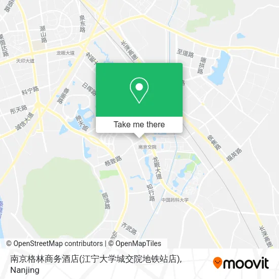 南京格林商务酒店(江宁大学城交院地铁站店) map