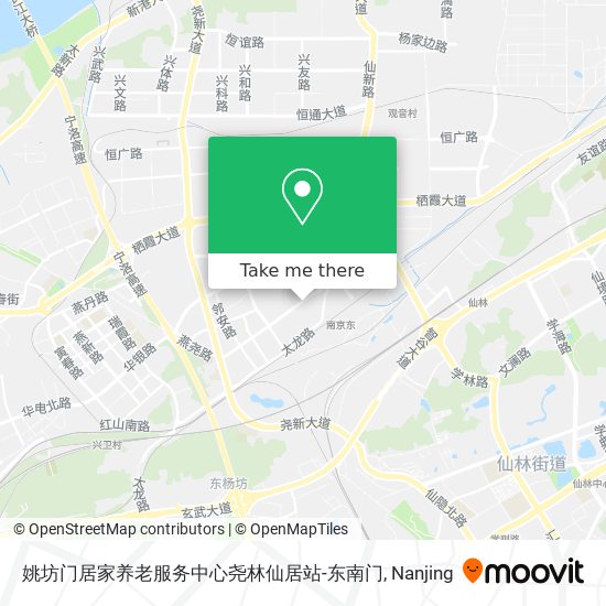 姚坊门居家养老服务中心尧林仙居站-东南门 map