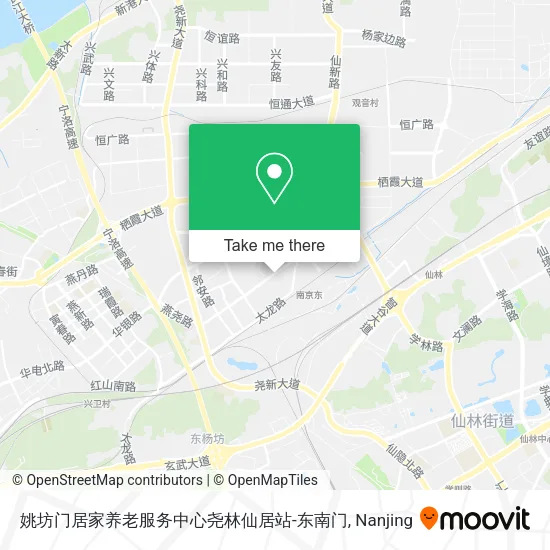 姚坊门居家养老服务中心尧林仙居站-东南门 map