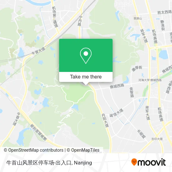 牛首山风景区停车场-出入口 map