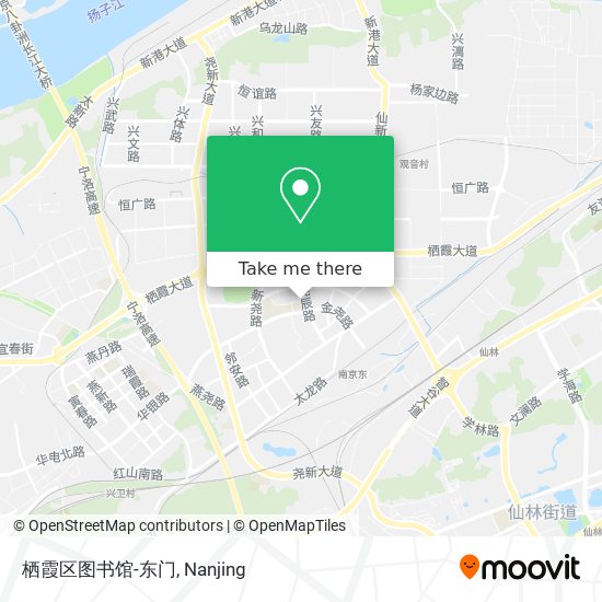 栖霞区图书馆-东门 map