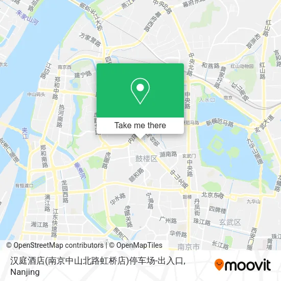 汉庭酒店(南京中山北路虹桥店)停车场-出入口 map