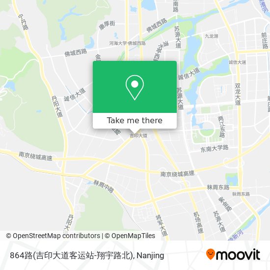 864路(吉印大道客运站-翔宇路北) map