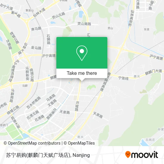 苏宁易购(麒麟门天赋广场店) map