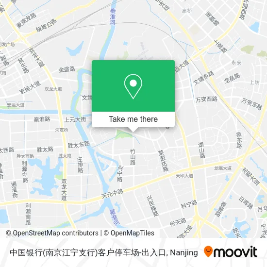 中国银行(南京江宁支行)客户停车场-出入口 map