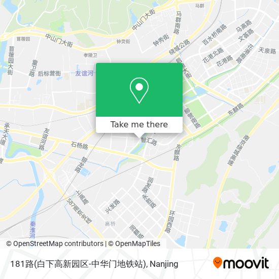 181路(白下高新园区-中华门地铁站) map