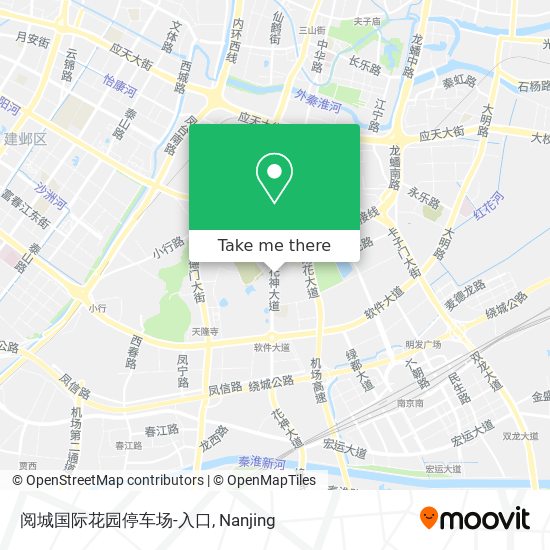 阅城国际花园停车场-入口 map