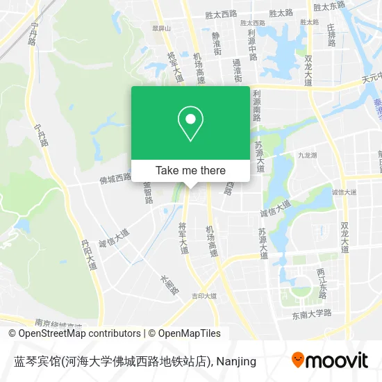 蓝琴宾馆(河海大学佛城西路地铁站店) map