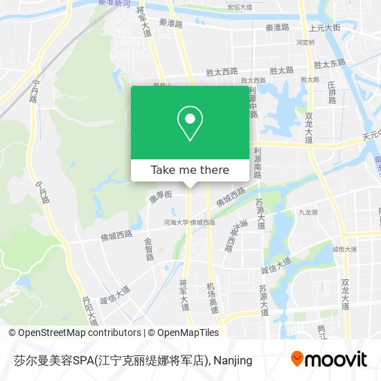莎尔曼美容SPA(江宁克丽缇娜将军店) map