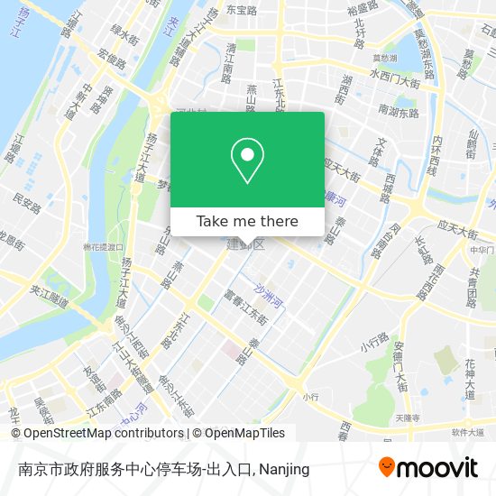 南京市政府服务中心停车场-出入口 map