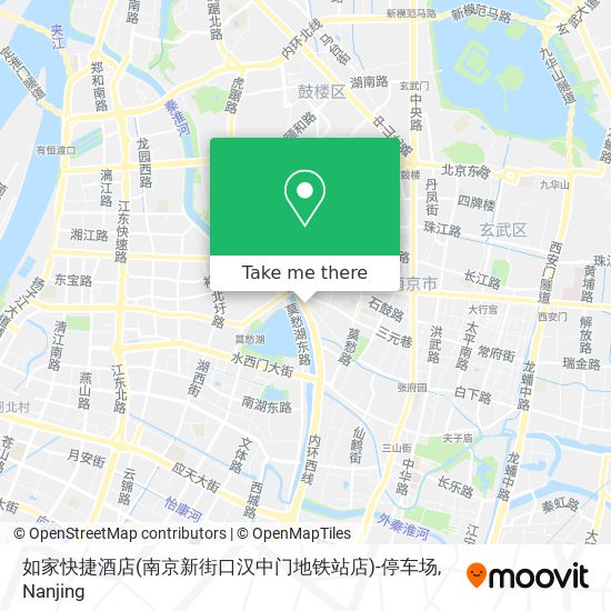 如家快捷酒店(南京新街口汉中门地铁站店)-停车场 map