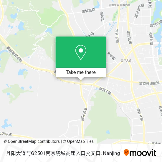 丹阳大道与G2501南京绕城高速入口交叉口 map
