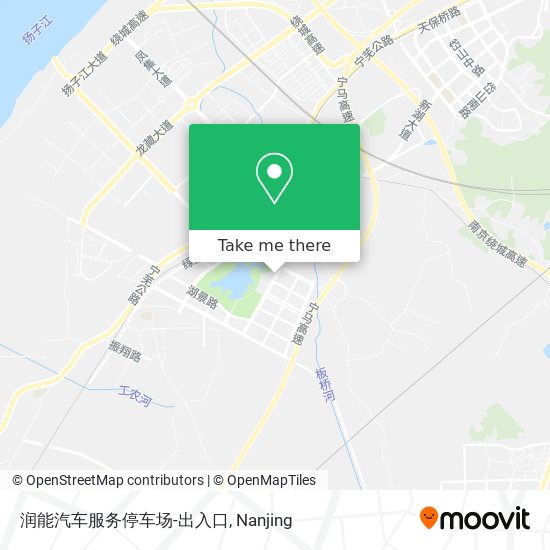润能汽车服务停车场-出入口 map