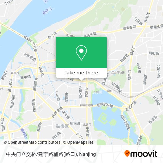 中央门立交桥/建宁路辅路(路口) map