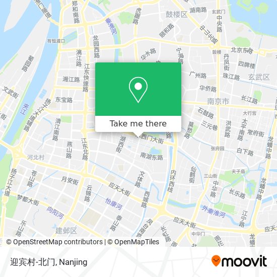 迎宾村-北门 map