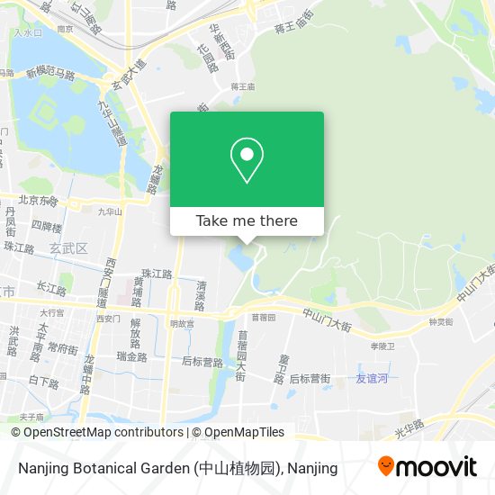 Nanjing Botanical Garden (中山植物园) map