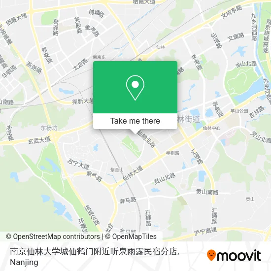 南京仙林大学城仙鹤门附近听泉雨露民宿分店 map