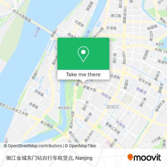 御江金城东门站自行车租赁点 map