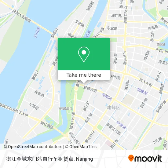 御江金城东门站自行车租赁点 map