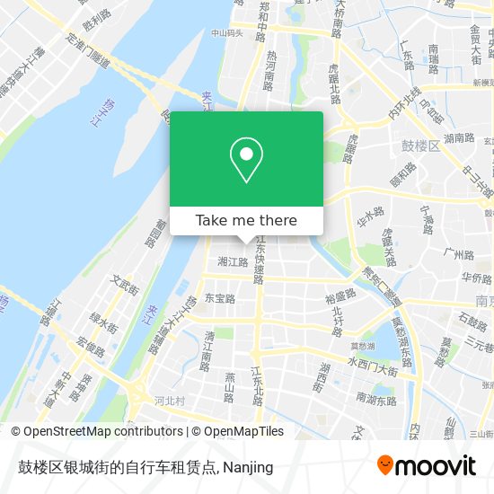 鼓楼区银城街的自行车租赁点 map