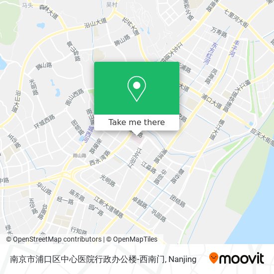 南京市浦口区中心医院行政办公楼-西南门 map