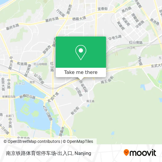 南京铁路体育馆停车场-出入口 map