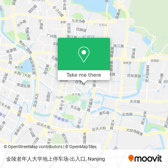金陵老年人大学地上停车场-出入口 map