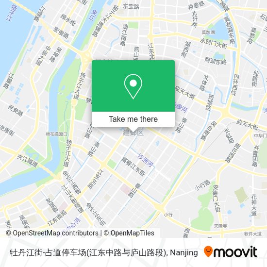 牡丹江街-占道停车场(江东中路与庐山路段) map