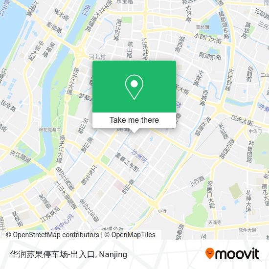 华润苏果停车场-出入口 map