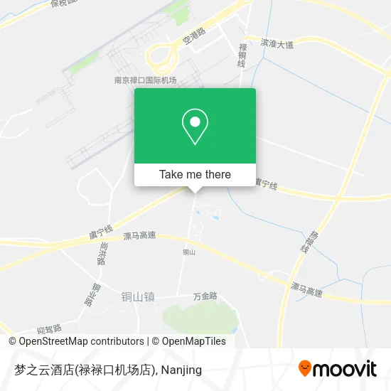 梦之云酒店(禄禄口机场店) map