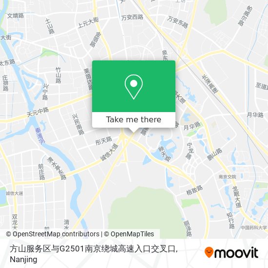 方山服务区与G2501南京绕城高速入口交叉口 map