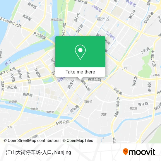 江山大街停车场-入口 map