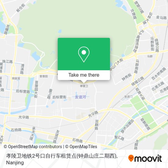 孝陵卫地铁2号口自行车租赁点(钟鼎山庄二期西) map