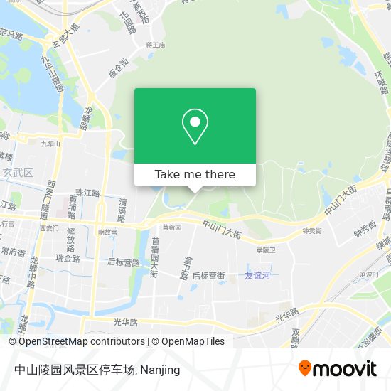 中山陵园风景区停车场 map