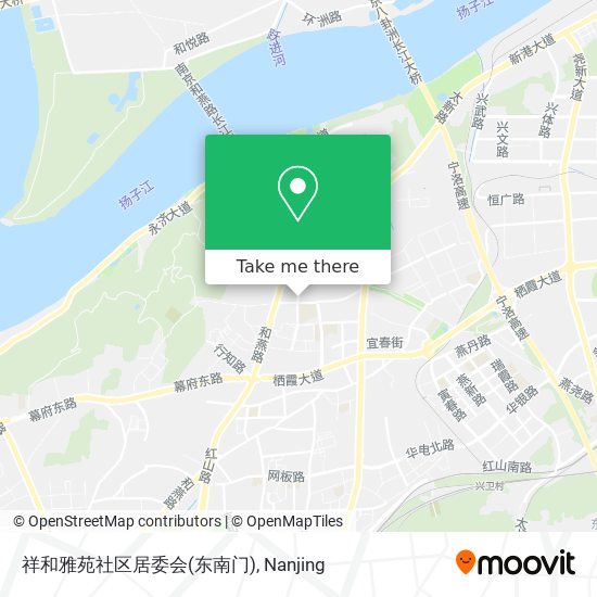 祥和雅苑社区居委会(东南门) map