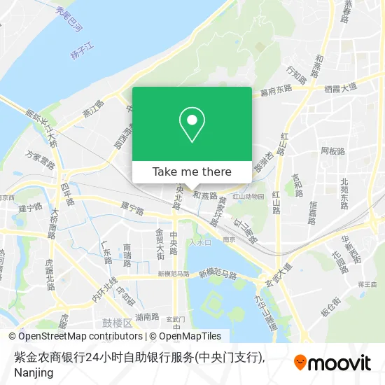 紫金农商银行24小时自助银行服务(中央门支行) map