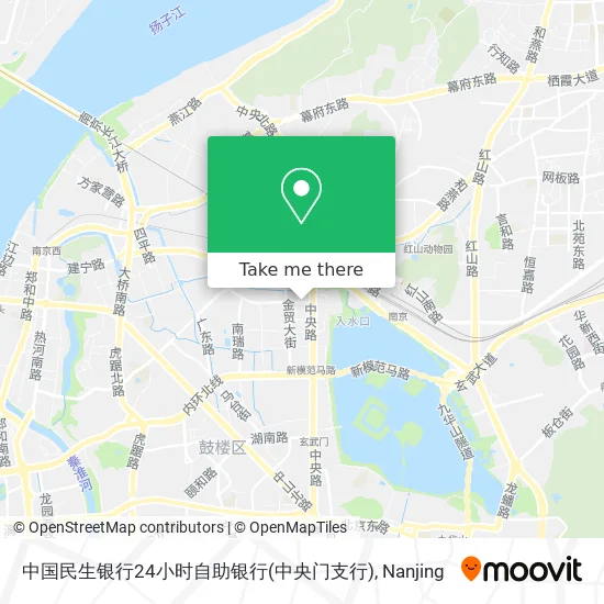 中国民生银行24小时自助银行(中央门支行) map