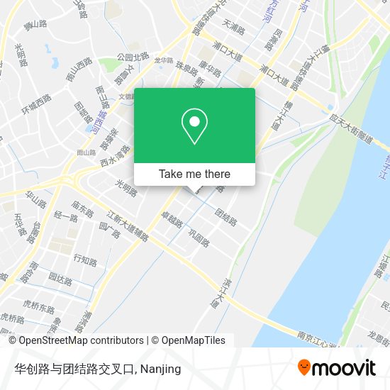 华创路与团结路交叉口 map