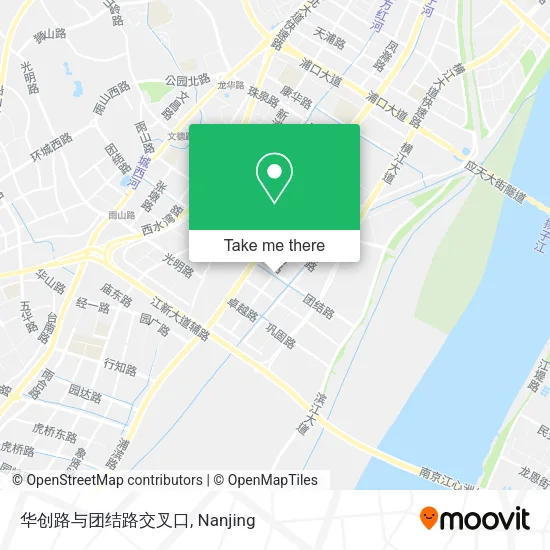 华创路与团结路交叉口 map