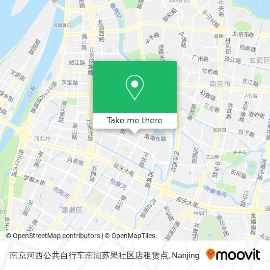 南京河西公共自行车南湖苏果社区店租赁点 map