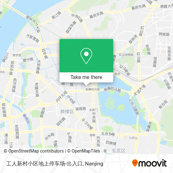 工人新村小区地上停车场-出入口 map