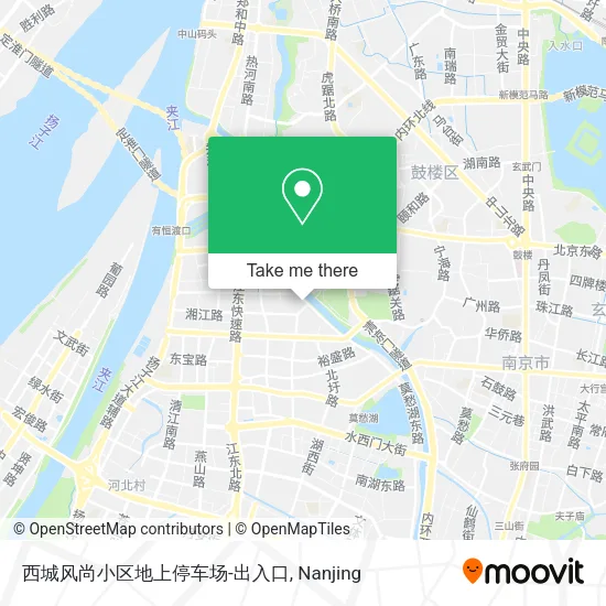 西城风尚小区地上停车场-出入口 map