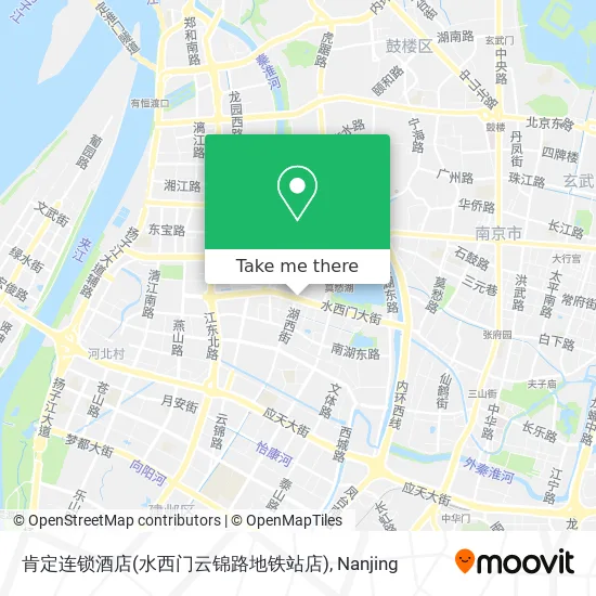 肯定连锁酒店(水西门云锦路地铁站店) map