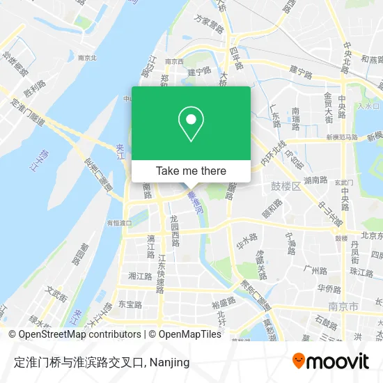 定淮门桥与淮滨路交叉口 map