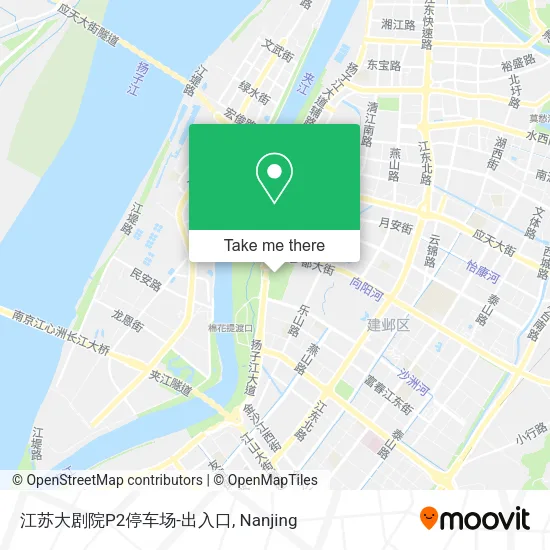 江苏大剧院P2停车场-出入口 map